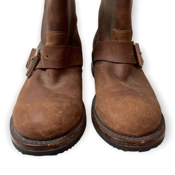 Adams Boots Handmade Brown Leather Engineer Boots - Picture 6 of 12